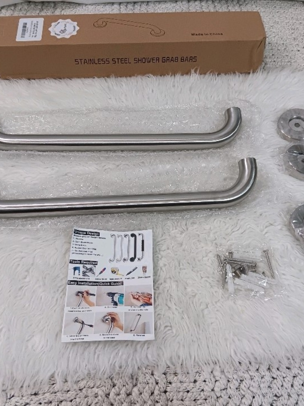 New Stainless Steel Shower Grab Bar 2 Pack Safety Handle